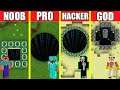 Minecraft Battle: PORTAL TUNNEL HOUSE BUILD CHALLENGE - NOOB vs PRO vs HACKER vs GOD Animation HOLE