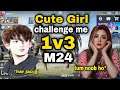 Random Cute Girl Challenges Me M24 1V3 | MEERPOINT | PUBG MOBILE