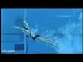 Katja Dieckow One-Piece Black Swimsuit Body Underwater Swimming Pool Scene