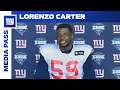 Lorenzo Carter on His Development & Relationship with Patrick Graham | New York Giants