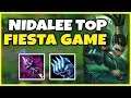 NIDALEE TOP! MOST FIESTA GAME EVER. - League of Legends