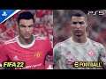 eFootball 2022 vs FIFA 22 - MANCHESTER UNITED Comparison ● Faces, Old Trafford & Gameplay - NEXTGEN