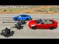 High Speed Crashes In Giant Flail (Insane Crashes) - BeamNG.drive Giant Flail On The Road Vs Cars