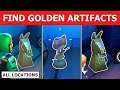 Find Golden Artifacts Near The Spire (ALL GOLDEN ARTIFACT LOCATIONS) Fortnite Season 6 Challenge