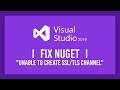 Fix Visual Studio NuGet "Unable to load" | "Could not create SSL/TLS secure channel"