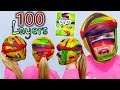 100 Layers of Fruit by the Foot Challenge!!! Fruit Roll-Up Mummy Mask!!!