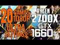 20 Games on Ryzen 7 2700x + GTX 1660Ti Ultra Settings 1080p Benchmark Test!