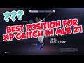 BEST POSITION FOR THE XP GLITCH IN MLB THE SHOW 21 DIAMOND DYNASTY ROAD TO THE SHOW!