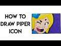 How to draw Piper Icon - Brawl Stars Step by Step