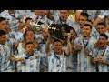 Argentina campeón ! Messi y festejo con la copa