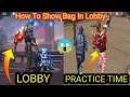 HOW TO SHOW BACKPACK IN LOBBY FREE FIRE,SHOW BACKPACK IN LOBBY,LATEST TRICK 2021,FREE FIRE NEW TRICK