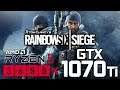 Rainbow Six Siege on Ryzen 5 3600x + GTX 1070ti 1080p 1440p benchmarks!