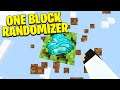 Minecraft One Block Skyblock, but every drop is random...