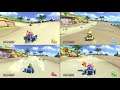 Mario Kart 8 4 players splitscreen in 4k 60fps CEMU
