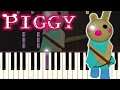 Piggy ROBLOX Bunny Soundtrack Song on PIANO