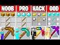 SUPER PICKAXE CRAFTING CHALLENGE - NOOB vs PRO vs HACKER vs GOD in Minecraft Battle / Animation