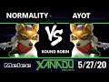 S@X 355 Online Round Robin - Ayot (Fox) Vs. Normality (Fox) Smash Melee - SSBM