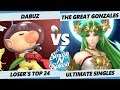 SNS5 SSBU - Liquid'Dabuz (Olimar) Vs. The Great Gonzales (Palutena) Smash Ultimate Losers Top 16
