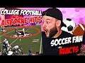 The SOCCER FAN Reacts to HELICOPTER HITS in COLLEGE FOOTBALL || REACTION