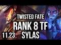 TF vs SYLAS (MID) | Rank 8 TF, 1/2/10 | KR Challenger | 11.23