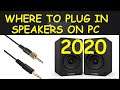 WHERE TO PLUG IN SPEAKERS ON PC / DESKTOP COMPUTER