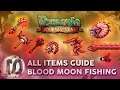 ALL BLOOD MOON FISHING ITEMS + ENEMIES in Terraria 1.4 Journey's End, Full guide, Blood Moon Fishing
