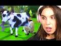 I adopted and milked cows in The Sims 4