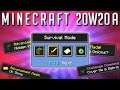 Minecraft Snapshot 20w20a : Le Plein d'Avancements et Menu Gamemode !