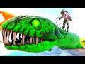 O Poderoso Monstro do LAGO Encalhou na LAMA e Eu DOMEI! (Super Mods) Ark PVP Dinossauros