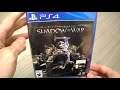 Unboxing Middle Earth Shadow of War Sony Playstation 4 PS4 WB games