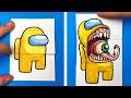 4 AMONG US Transformations ARTS & PAPER CRAFTS tutorial