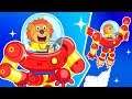 Lion Family 🤖 Iron Robot #1. Superhero | Cartoon for Kids