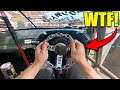 Pro Drifter Tries to Drift with Lowrider Steering Wheel (MINI SIZE!)