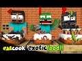 MONSTER SCHOOL : EATING AND COOKING EXOTIC FOOD CHALLENGE - FUNNY MINECRAFT ANIMATION