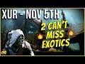 Where is Xur - Nov 5th - Xur Location & Inventory - Legendary Weapons & Armor - Destiny 2