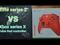 XBOX Elite Series 2 Controller vs Xbox Series X/S Pulse red Controller.