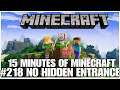 #218 No hidden entrance, 15 minutes of Minecraft, PS4PRO, gameplay, playthrough