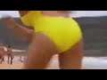 Ashley Cheadle One-Piece Yellow Swimsuit Butt Scene