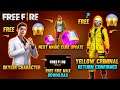 Free Yellow Criminal? 😯 || Free Skyler || Big Magic Cube Update || FF Max Download||Garena Free Fire