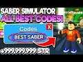 ALL NEW BEST CODES for SABER SIMULATOR! BOSS UPDATE 2! (Roblox)
