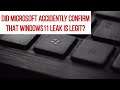 Did Microsoft Accidently Confirm That Windows 11 Leak? #shorts
