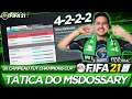 FIFA 21 - TÁTICA e INSTRUÇÃO MELHOR PRO PLAYER DO MUNDO 4-2-2-2 MSDOSSARY - FUT CHAMPIONS
