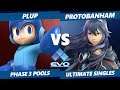 [PARTIAL] EVO 2019 SSBU - PG | Plup (Mega Man) Vs. Protobanham (Lucina) Smash Ultimate Pools