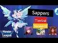 Monster Super League - Sappers Tierlist Version 1.1!