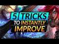 5 Tricks YOU NEED to HIT Challenger - INSTANTLY IMPROVE With These Tips - LoL Advanced Guide
