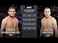 Khabib Nurmagomedov Vs. Justin Gaethje : UFC 4 Gameplay (Legendary Difficulty) (AI Vs AI) (PS4)