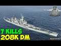 World of WarShips | Georgia | 7 KILLS | 208K Damage - Replay Gameplay 1080p 60 fps