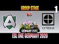 Alliance vs Extremum Game 1 | Bo3 | Group Stage ESL ONE Germany 2020 | DOTA 2 LIVE