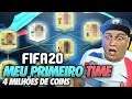 FIFA 20 - MONTEI MEU PRIMEIRO TIME! 🔥 4 MILHÕES DE COINS 😱 COM RONALDO E 1 ICON BRASILEIRO