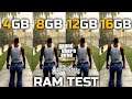 4GB vs 8GB vs 12GB vs 16GB Ram Test | GTA Trilogy Remastered | San Andreas Definitive Edition